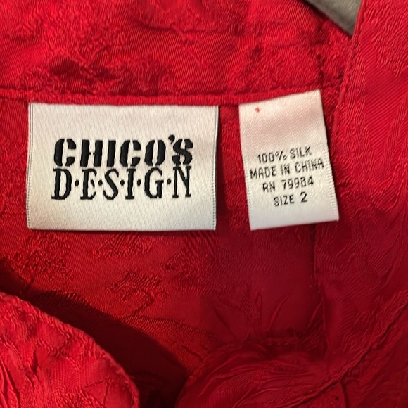 Chico’s Design 100% silk blouse, size 2 - Picture 3 of 9
